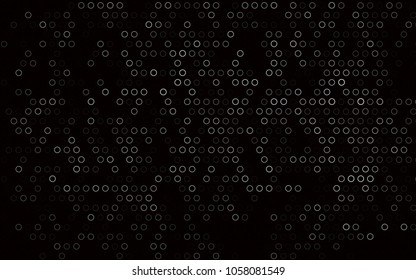 Dark Silver, Gray vector  cover with spots. Glitter abstract illustration with blurred drops of rain. New design for ad, poster, banner of your website.