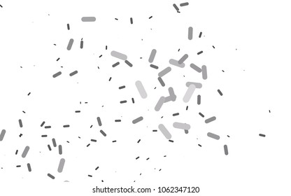 Dark Silver, Gray vector cover with rounded stripes. Glitter abstract illustration with colored sticks. The pattern can be used for medical ad, booklets, leaflets