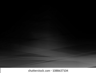 Dark Silver, Gray vector cover with long lines. Lines on blurred abstract background with gradient. The pattern can be used as ads, poster, banner for commercial.