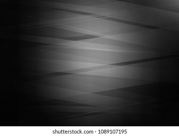 Dark Silver, Gray vector cover with long lines. Lines on blurred abstract background with gradient. The pattern can be used for websites.