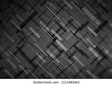 Dark Silver, Gray vector cover with long lines. Modern geometrical abstract illustration with staves. The pattern can be used for websites.