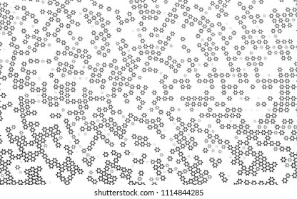 Dark Silver, Gray vector cover with small and big stars. Shining colored illustration with stars. The pattern can be used for new year ad, booklets.
