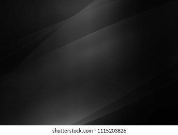 Dark Silver, Gray vector cover with long lines. Decorative shining illustration with lines on abstract template. The pattern can be used for busines ad, booklets, leaflets