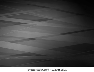 Dark Silver, Gray vector cover with long lines. Glitter abstract illustration with colored sticks. The template can be used as a background.