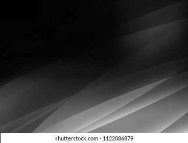 Dark Silver, Gray vector cover with long lines. Lines on blurred abstract background with gradient. The pattern can be used as ads, poster, banner for commercial.