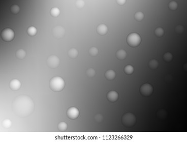 Dark Silver, Gray vector cover with spots. Blurred decorative design in abstract style with bubbles. The pattern can be used for aqua ad, booklets.