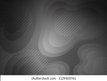 Dark Silver, Gray vector cover with long lines. Glitter abstract illustration with colored sticks. Smart design for your business advert.