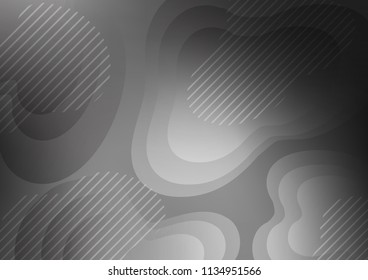 Dark Silver, Gray vector cover with long lines. Decorative shining illustration with lines on abstract template. The pattern can be used for websites.