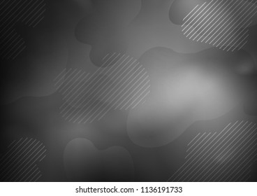 Dark Silver, Gray vector cover with long lines. Shining colored illustration with narrow lines. The template can be used as a background.