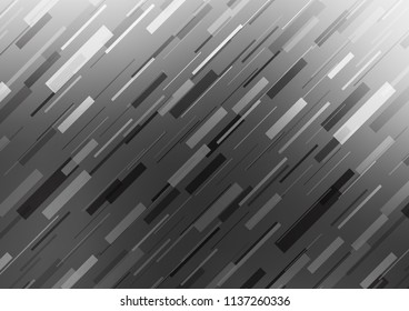 Dark Silver, Gray vector cover with long lines. Glitter abstract illustration with colored sticks. The pattern can be used for busines ad, booklets, leaflets