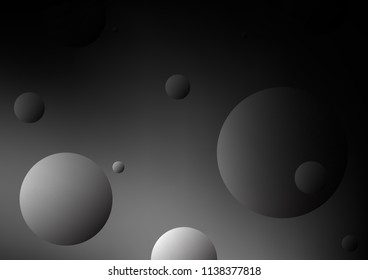 Dark Silver, Gray vector cover with spots. Blurred bubbles on abstract background with colorful gradient. The pattern can be used for aqua ad, booklets.