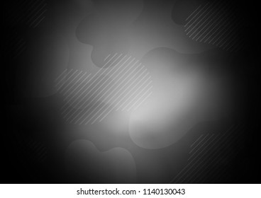 Dark Silver, Gray vector cover with long lines. Shining colored illustration with narrow lines. The pattern can be used for websites.