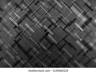 Dark Silver, Gray vector cover with long lines. Lines on blurred abstract background with gradient. Best design for your ad, poster, banner.