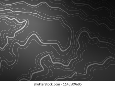 Dark Silver, Gray vector cover with long lines. Lines on blurred abstract background with gradient. The pattern can be used for busines ad, booklets, leaflets