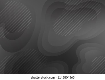 Dark Silver, Gray vector cover with long lines. Glitter abstract illustration with colored sticks. Best design for your ad, poster, banner.
