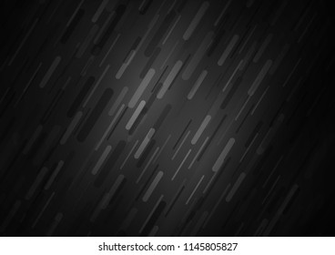 Dark Silver, Gray vector cover with long lines. Blurred decorative design in simple style with lines. The pattern can be used for websites.