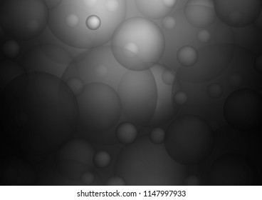 Dark Silver, Gray vector cover with spots. Illustration with set of shining colorful abstract circles. New design for ad, poster, banner of your website.
