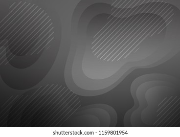 Dark Silver, Gray vector cover with long lines. Decorative shining illustration with lines on abstract template. The template can be used as a background.