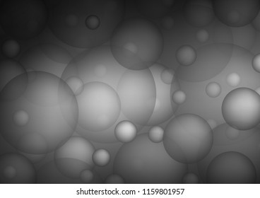 Dark Silver, Gray vector cover with spots. Beautiful colored illustration with blurred circles in nature style. Beautiful design for your business natural advert.
