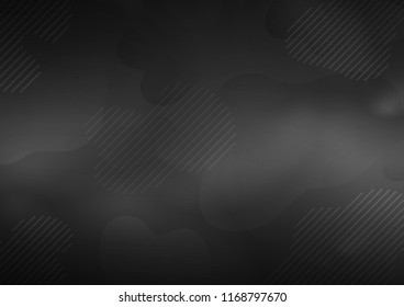 Dark Silver, Gray vector cover with long lines. Shining colored illustration with narrow lines. The pattern can be used for websites.