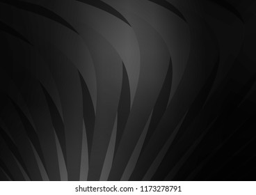 Dark Silver, Gray vector cover with long lines. Shining colored illustration with narrow lines. The pattern can be used for websites.