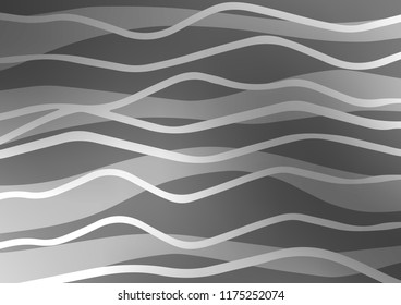Dark Silver, Gray vector cover with long lines. Decorative shining illustration with lines on abstract template. The template can be used as a background.