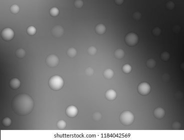 Dark Silver, Gray vector cover with spots. Beautiful colored illustration with blurred circles in nature style. The pattern can be used for beautiful websites.