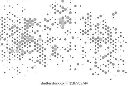 Dark Silver, Gray vector cover with circles. Colorful illustration with blurred circles in nature style. Design for posters, banners.