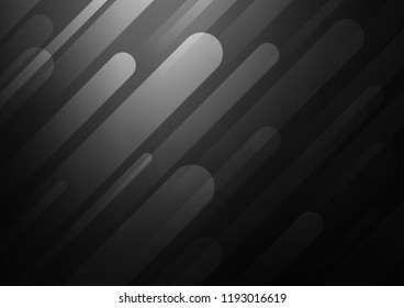 Dark Silver, Gray vector cover with long lines. Glitter abstract illustration with colored sticks. Smart design for your business advert.