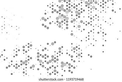 Dark Silver, Gray vector cover with circles. Colorful illustration with blurred circles in nature style. Pattern for ads, booklets.