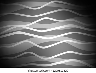 Dark Silver, Gray vector cover with long lines. Shining colored illustration with narrow lines. The pattern can be used for websites.