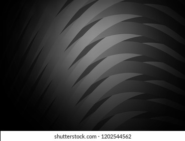 Dark Silver, Gray vector cover with long lines. Modern geometrical abstract illustration with staves. The pattern can be used for websites.