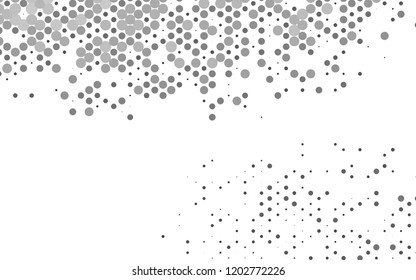 Dark Silver, Gray vector cover with circles. Abstract illustration with colored bubbles in nature style. Design for posters, banners.