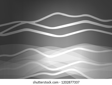 Dark Silver, Gray vector cover with long lines. Shining colored illustration with narrow lines. The pattern can be used for websites.