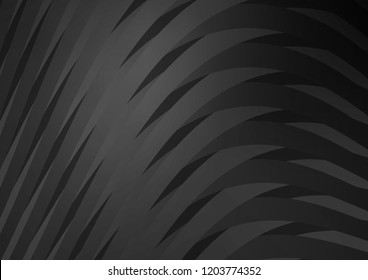 Dark Silver, Gray vector cover with long lines. Blurred decorative design in simple style with lines. The pattern can be used as ads, poster, banner for commercial.