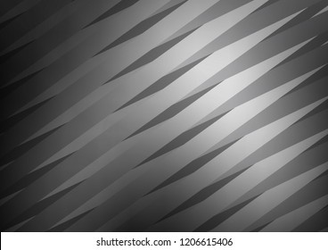 Dark Silver, Gray vector cover with long lines. Decorative shining illustration with lines on abstract template. Smart design for your business advert.