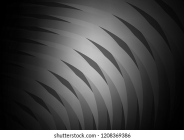Dark Silver, Gray vector cover with long lines. Modern geometrical abstract illustration with staves. The pattern can be used for websites.