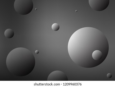 Dark Silver, Gray vector cover with spots. Illustration with set of shining colorful abstract circles. The pattern can be used for aqua ad, booklets.
