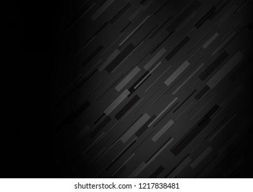 Dark Silver, Gray vector cover with long lines. Shining colored illustration with narrow lines. The pattern can be used as ads, poster, banner for commercial.