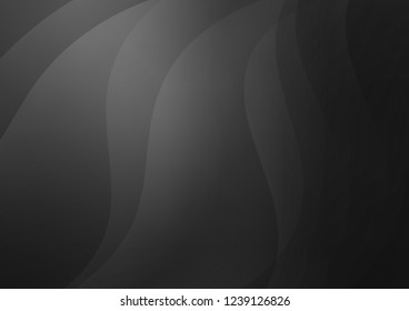 Dark Silver, Gray vector cover with long lines. Decorative shining illustration with lines on abstract template. The template can be used as a background.