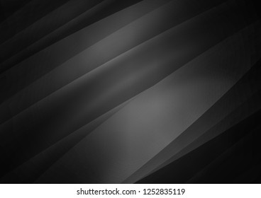 Dark Silver, Gray vector cover with long lines. Lines on blurred abstract background with gradient. The pattern can be used as ads, poster, banner for commercial.