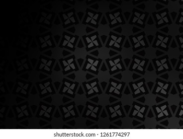 Dark Silver, Gray vector cover in triangles, cubes. Glitter abstract illustration with squares, lines. Template for wallpapers.