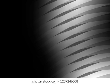 Dark Silver, Gray vector cover with long lines. Decorative shining illustration with lines on abstract template. Best design for your ad, poster, banner.
