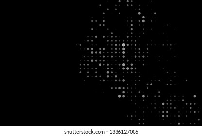 Dark Silver, Gray vector cover with spots. Blurred bubbles on abstract background with colorful gradient. Design for posters, banners.