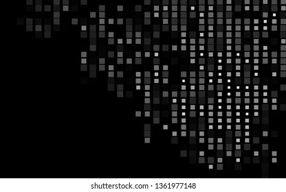 Dark Silver, Gray vector cover in polygonal style. Decorative design in abstract style with rectangles. Pattern can be used for websites.