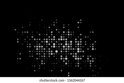 Dark Silver, Gray vector cover with spots. Beautiful colored illustration with blurred circles in nature style. Design for posters, banners.