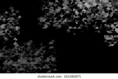 Dark Silver, Gray vector cover in polygonal style. Decorative design in abstract style with triangles. Best design for your ad, poster, banner.