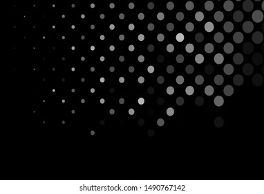 Dark Silver, Gray vector cover with spots. Modern abstract illustration with colorful water drops. Completely new template for your brand book.