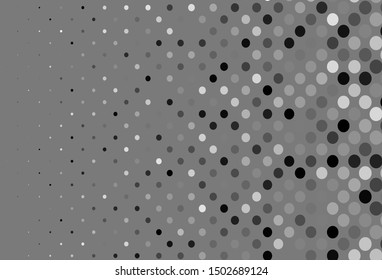 Dark Silver, Gray vector cover with spots. Modern abstract illustration with colorful water drops. Design for business adverts.