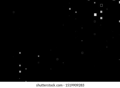 Dark Silver, Gray vector cover with polygonal style. Glitter abstract illustration with rectangular shapes. Modern template for your promotion.